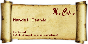 Mandel Csanád névjegykártya